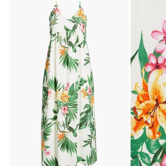 Gibson x Hi Sugarplum! Palm Springs Tropical Festival Maxi Dress Size S - Picture 5 of 12